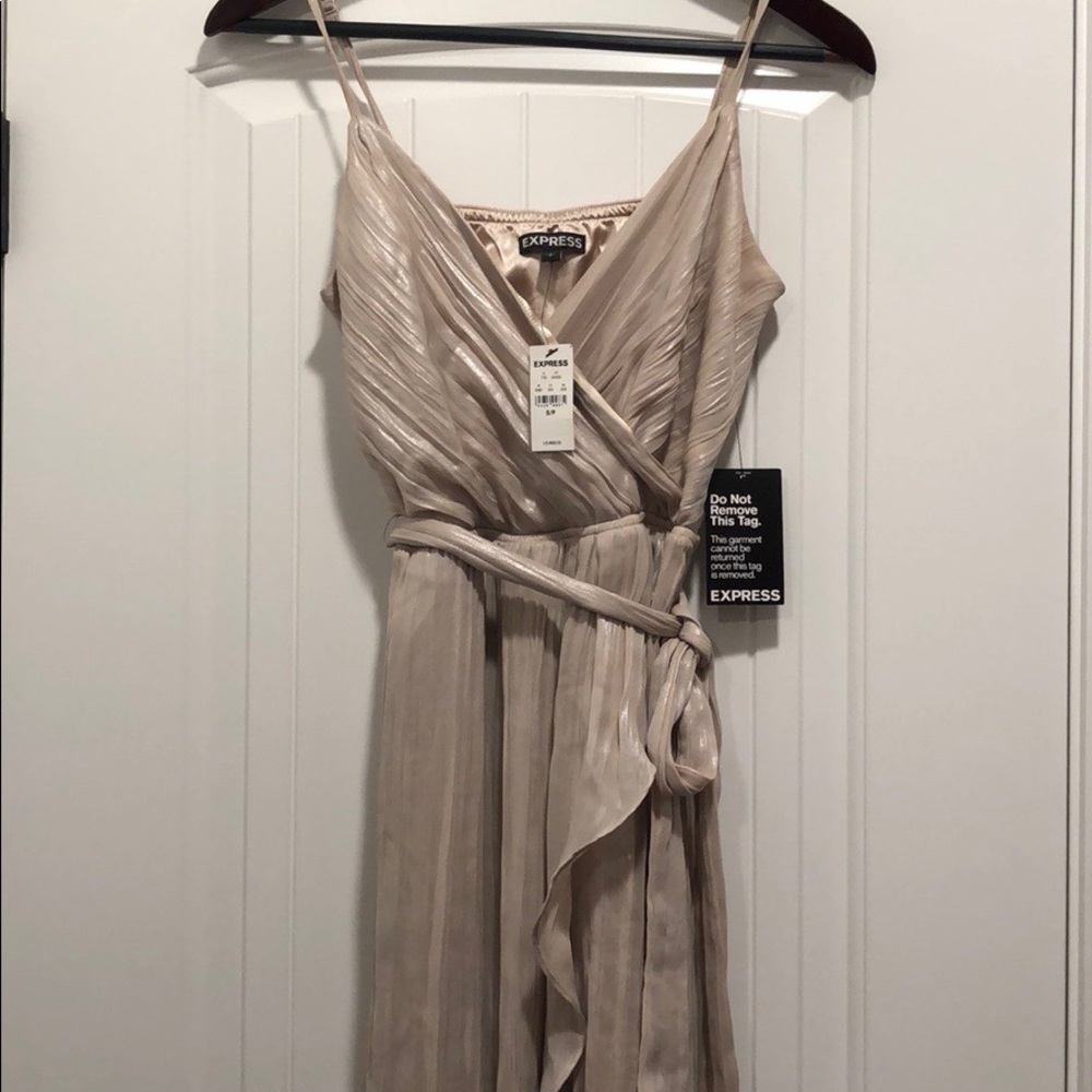 Gold Express high-low dress size small.